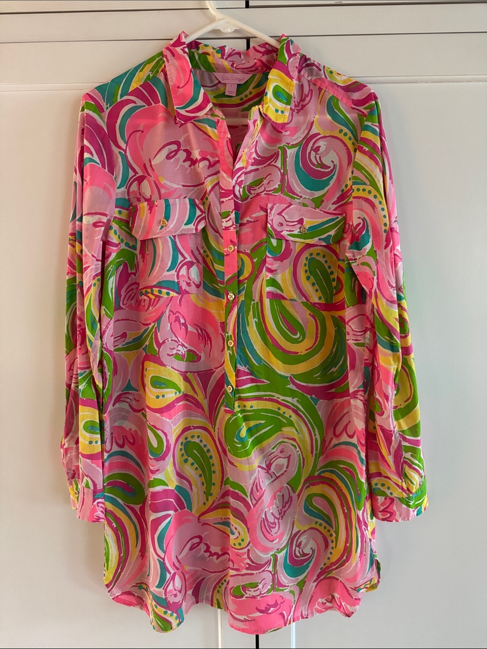 Lilly Pulitzer Pink, Green & Yellow Swim Cover-up/Tunic